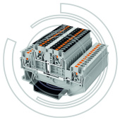 UPT-1.5/2L Клемма с технологией зажима Push-in 0,2-1,5 мм2