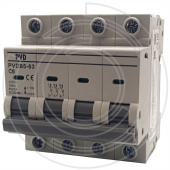 Выключатель автоматический PVD B5-63-C63-4P, 6,0kA