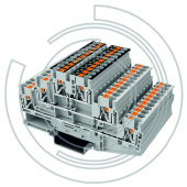 UPT-2.5/3L-GY Клемма с технологией зажима Push-in 0,2-4 мм2
