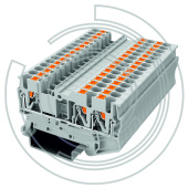UPT-2.5/1-2-GY Клемма с технологией зажима Push-in 0,2-4 мм2