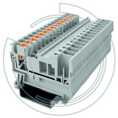 UPT-2.5/1P-GY Клемма с технологией зажима Push-in 0,2-4 мм2