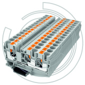 UPT-10/1-2-GY Клемма с технологией зажима Push-in 0,5-16 мм2