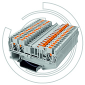 UPT-2.5/1-2K-GY Клемма с технологией зажима Push-in 0,2-4 мм2