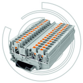 UPT-4/1-2-GY Клемма с технологией зажима Push-in 0,2-6 мм2