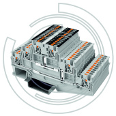 UPT-1.5/3L-GY Клемма с технологией зажима Push-in 0,2-1,5 мм2