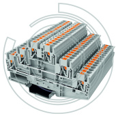 UPT-2.5/3-GY Клемма с технологией зажима Push-in 0,2-4 мм2