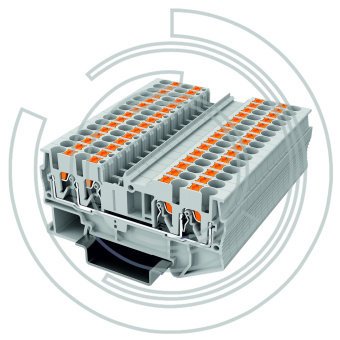 UPT-2.5/2-2-GY Клемма с технологией зажима Push-in 0,2-4 мм2