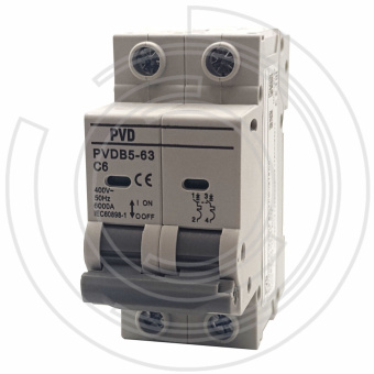 Выключатель автоматический PVD B5-63-C16-2P, 6,0kA