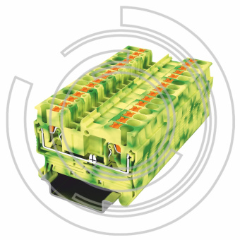 UPT-2.5PE-GY Клемма защитного проводника 0,2-4 мм2
