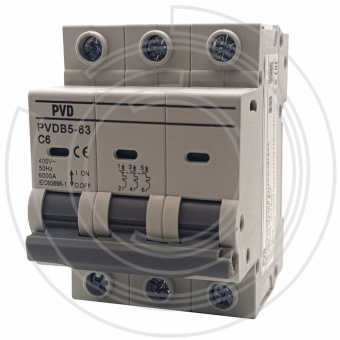 Выключатель автоматический PVD B5-63-C32-3P, 6,0kA
