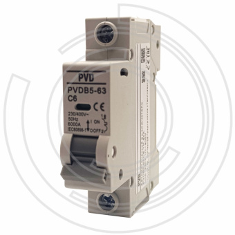 Выключатель автоматический PVD B5-63-C16-1P, 6,0kA