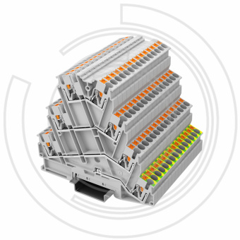 UPT-2.5PE/3L Клемма с технологией зажима Push-in 0,2-4 мм2