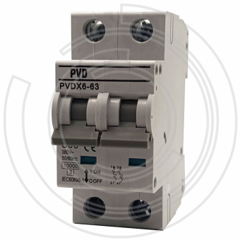 Выключатель автоматический PVD X6-63-C6-2P, 10,0kA