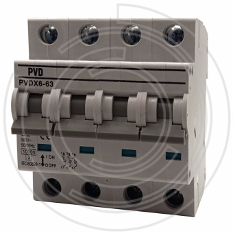Выключатель автоматический PVD X6-63-C10-4P, 10,0kA